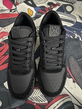 Amiri black crystal ma-1 low top